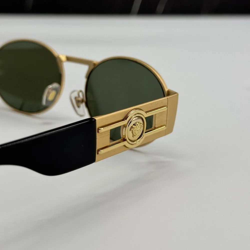 NEW VERSACE VE2264 1002/30 SUNGLASSES MOD 2264 GOLD UNISEX VERSACE VE2264 100230